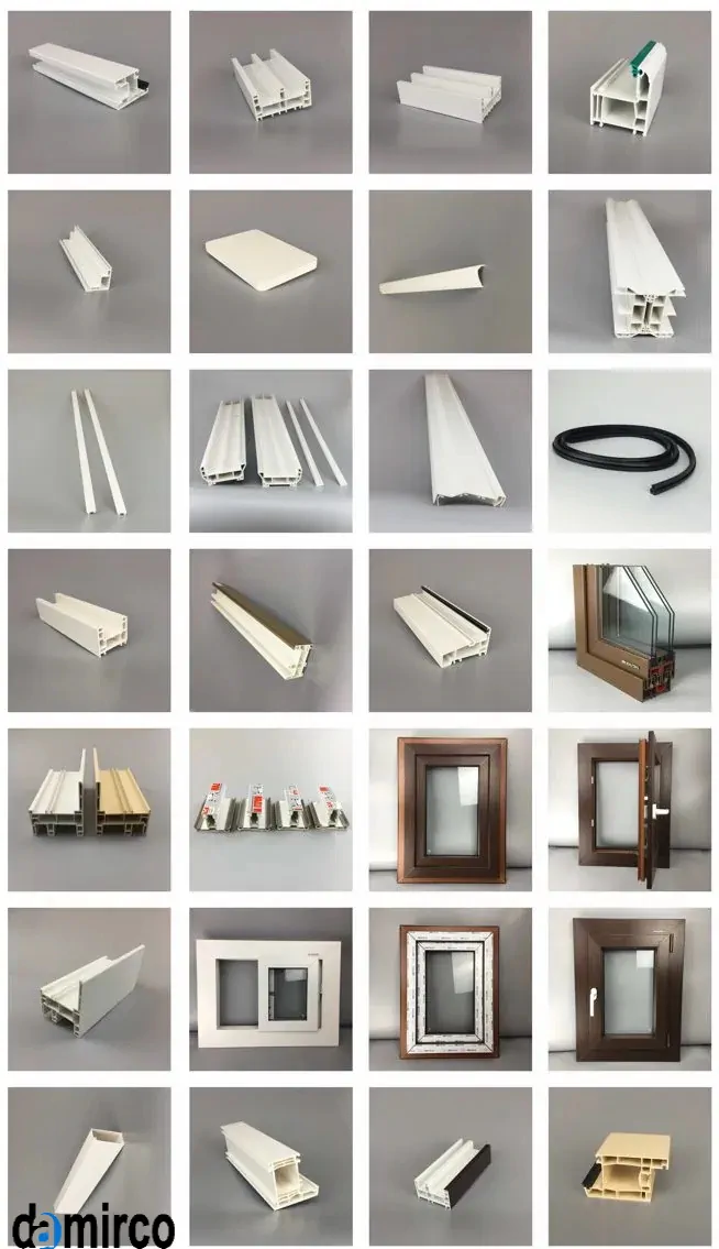 عکس انواع پروفیل های تولید توسط خط تولید پروفیل یو پی وی سی