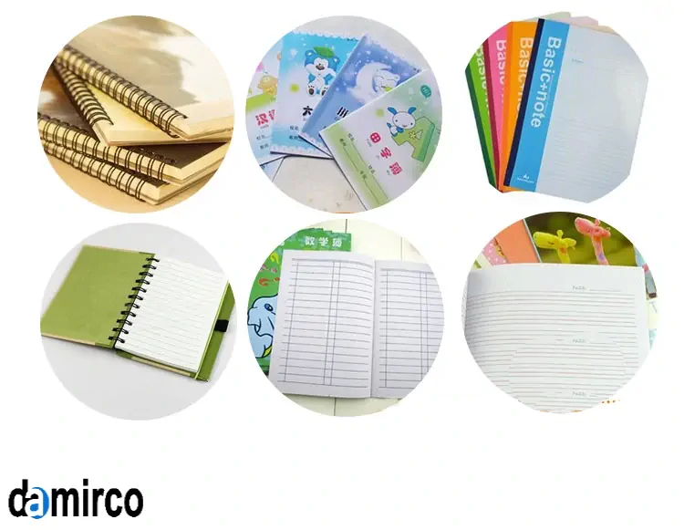 عکس انواع دفتر های تولیدی با خط تولید اتوماتیک دفتر یاداشت