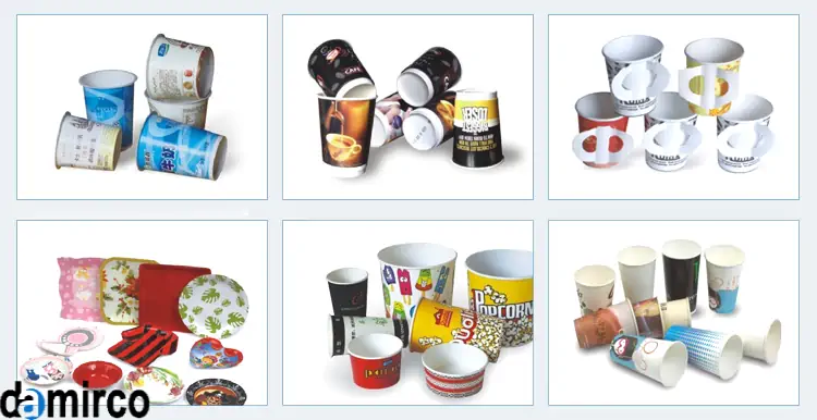 عکس انواع لیوان کاغذی قابل تولید