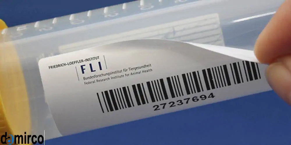 نمونه یک لیبل جدا شونده