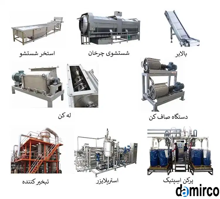 عکس ماشین آلات خط تولید رب