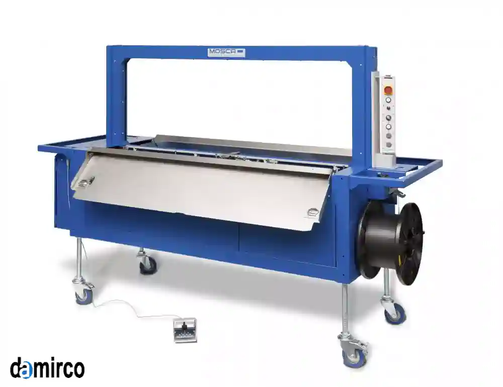 عکس از سینی باز دستگاه تسمه کش کارتن