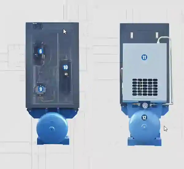 عکس کمپرسور باد از کنار